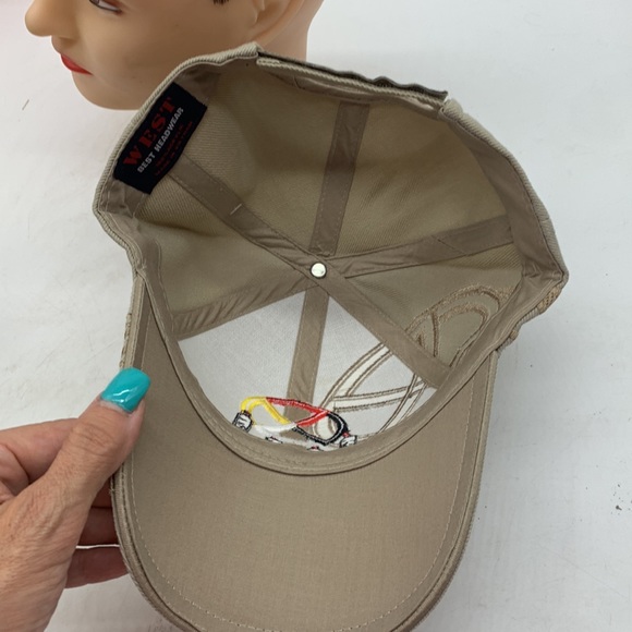 Native Pride Tan Red White Dreamcatcher Pattern Baseball Hat Adjustable HT3963 - Picture 6 of 6